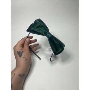Dark Green Velvet Bow Headband Hair Band Feom Claire’s
